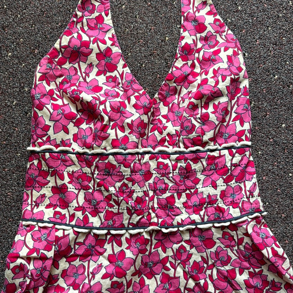 Lilly Pulitzer 8 cotton halter dress floral